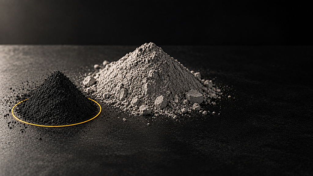 minimalist powder study with golden ring